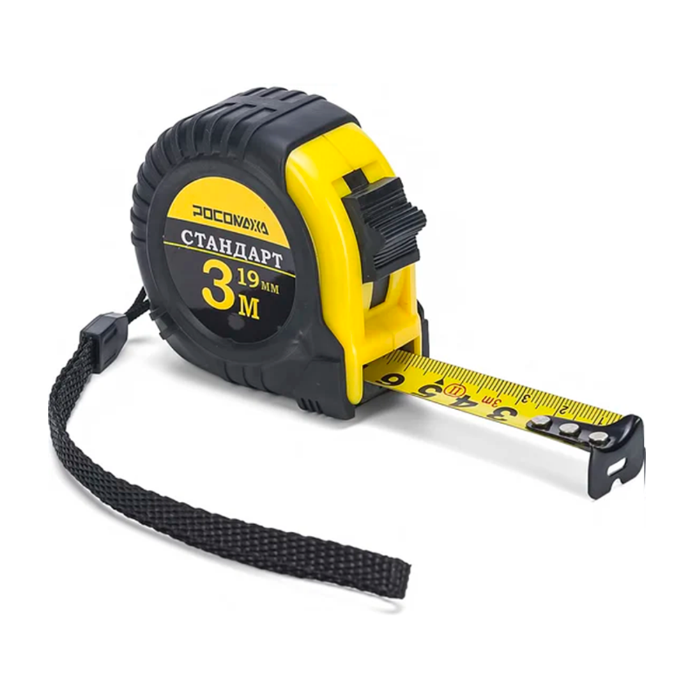 Рулетка в обр.корпусе СТАНДАРТ (3,0 м; 19 мм) "РОСОМАХА" (601319)