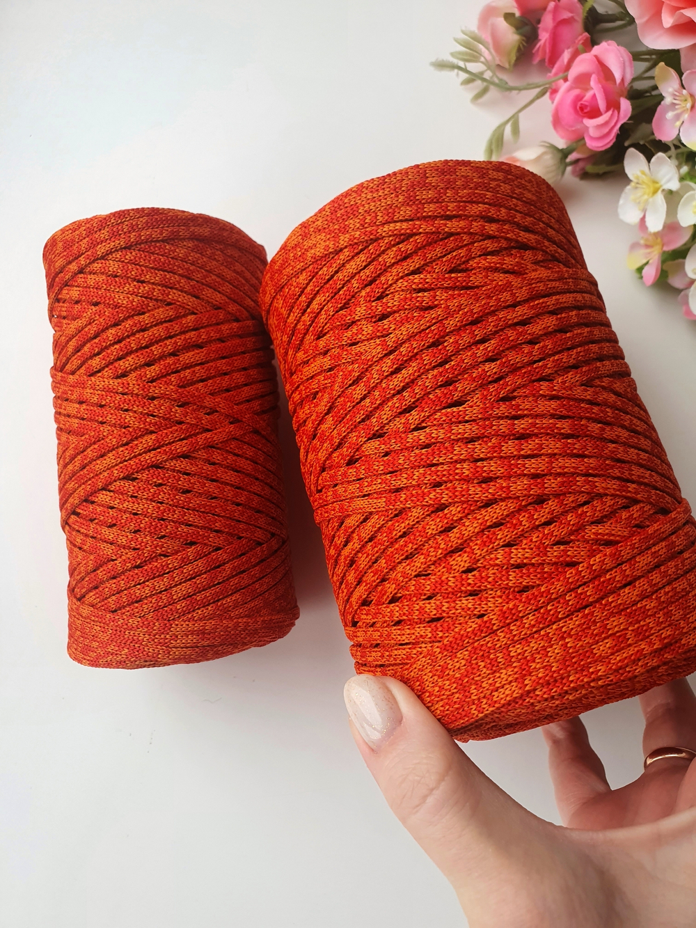 Azure melange Lite polyester cord 3 mm