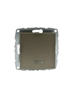 Выключатель 1-кл с подсветкой бронза