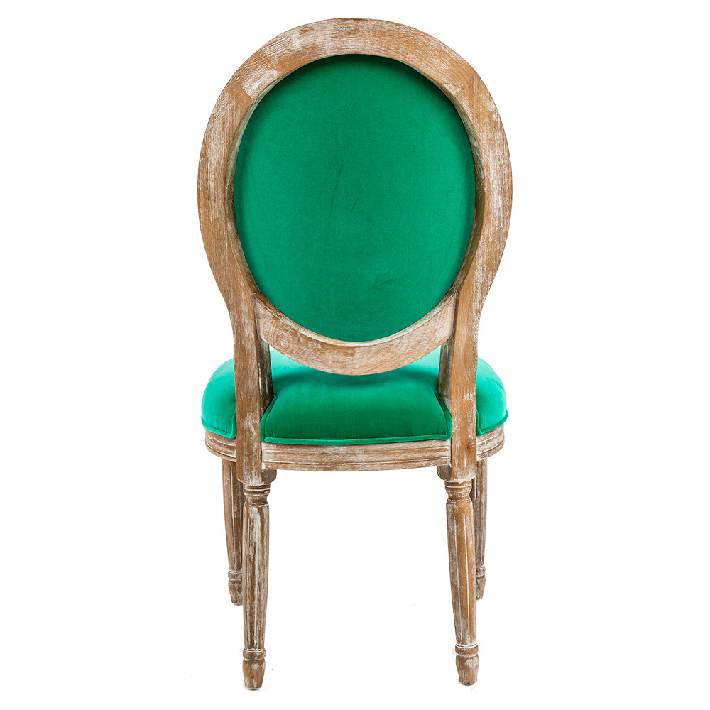 Стул Луи - Изумруд бархат лесной орех Объект мечты