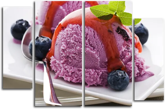 Модульная картина"Черничное мороженое"
