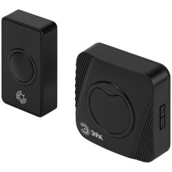 Звонок дверной ЭРА POLYCOLOR C100 беспроводной RGB подсветка чёрный 36 мелодий