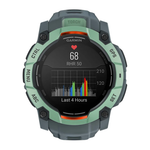 Спортивные часы Garmin Instinct 3, 50 мм, AMOLED, силиконовый ремешок сумеречного цвета Безель цвета «южные тропики», AMOLED-дисплей. Ремешок с классической застёжкой — на запястье обхватом 141–213 мм