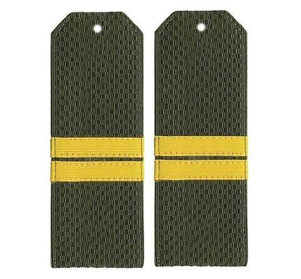 Погоны оливковые с нашитым желтым галуном Мл. Сержант
