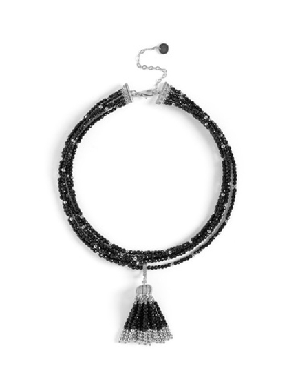 Колье "Queen" Silver черный агат