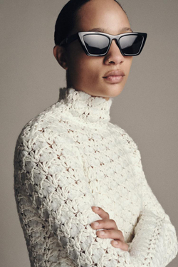 ZARA СВИТЕР ИЗ КОМБИНИРОВАННОГО ТРИКОТАЖА, ЭКРЮ