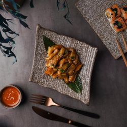 Блюдо прямоугольное 18*17 см h6,5 см Brown Untouched Taiga P.L. Proff Cuisine [1]