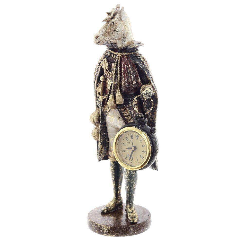 GAEM Фигурка декоративная "Лошадь" с часами D4см, (LR44x1), L12 W7,5 H24,5 см