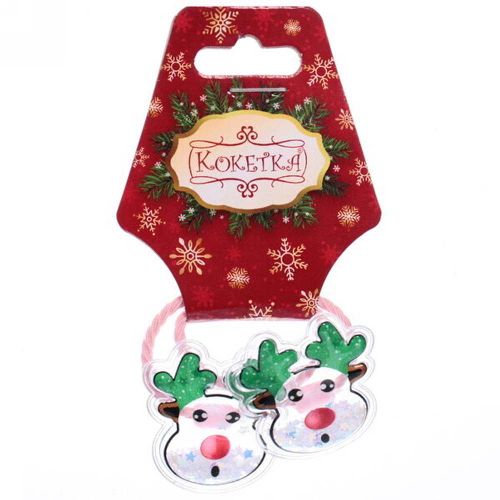 Резинки для волос детские 2 шт «Little surprise - Оленёнок Монди», d-5 см (хедер НГ Кокетка)