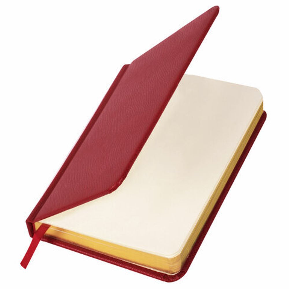 Ежедневник недатированный МАЛЫЙ ФОРМАТ 100x150 мм А6 BRAUBERG "Iguana", под кожу, 160 л., красный, 114468