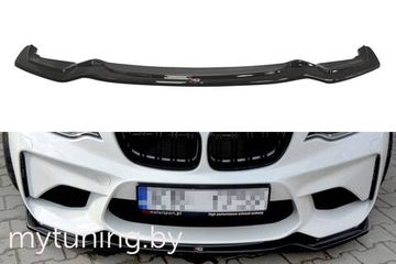 Сплиттер бампера переднего V.3 для BMW M2 F87 (16-...)