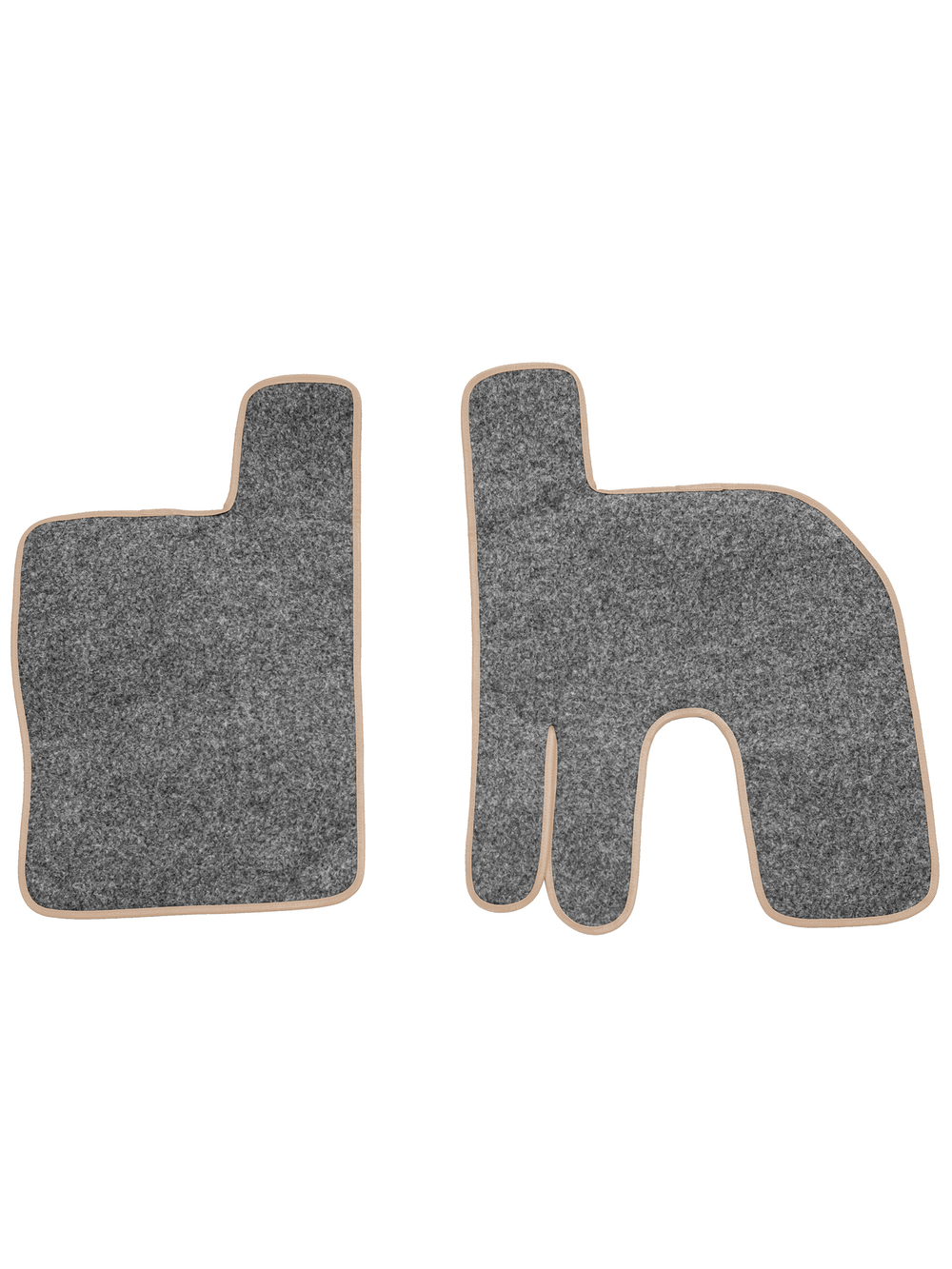 Ковры RENAULT T (автомат) (экокожа, бежевый, бежевый кант, красная вышивка)