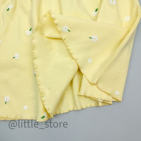 Платье хлопковое "Летние цветы" бледно-желтый