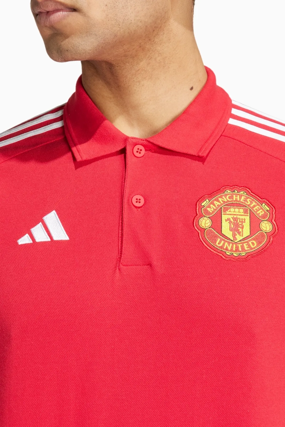 Футболка adidas Manchester United 24/25 DNA Polo - красный