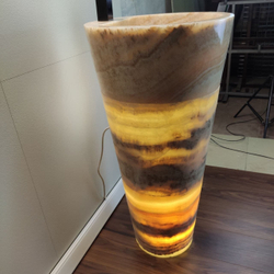 Раковина напольная из оникса Yellow ON-01346 (45*45*90 см)