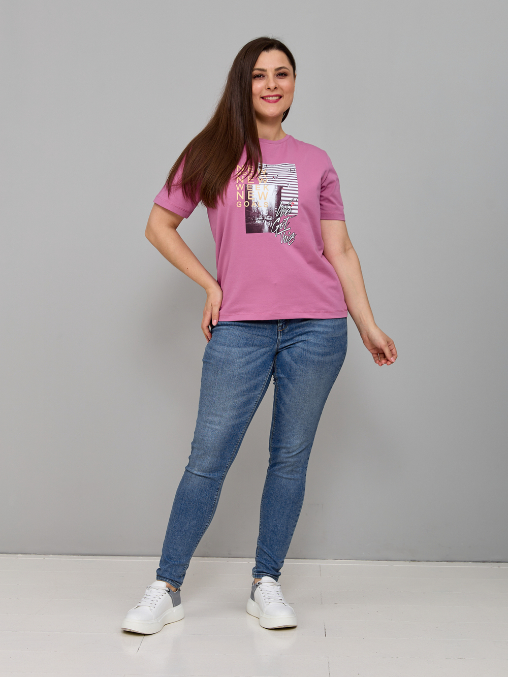 Футболка Фв-107/фуксия-город