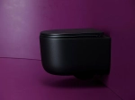 Унитаз подвесной Ceramica Nova Ulma CN4006TMB черный матовый, с крышкой микролифт, безободковый, слив-торнадо