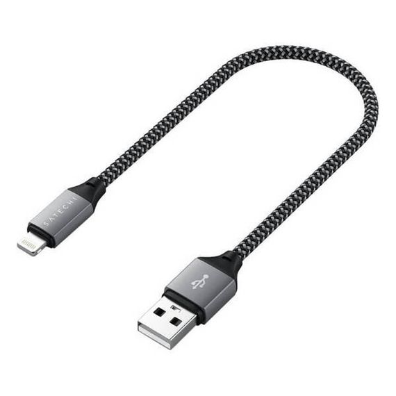 Кабель Satechi USB Type-A - Lightning 25 см (ST-TAL10M) серый космос