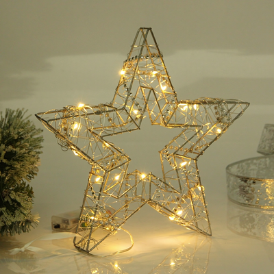 Сувенир с подсветкой "Звёздный день" 35*4*35 см, белый (Серпантин)