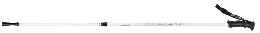 Палки для скандинавской ходьбы треккинговые Tech Team Yeti White 115-135 см., двухсекционные телескопические алюминиевые, система-антишок