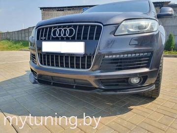Сплиттер к переднему бамперу для Audi Q7 для S-Line версии