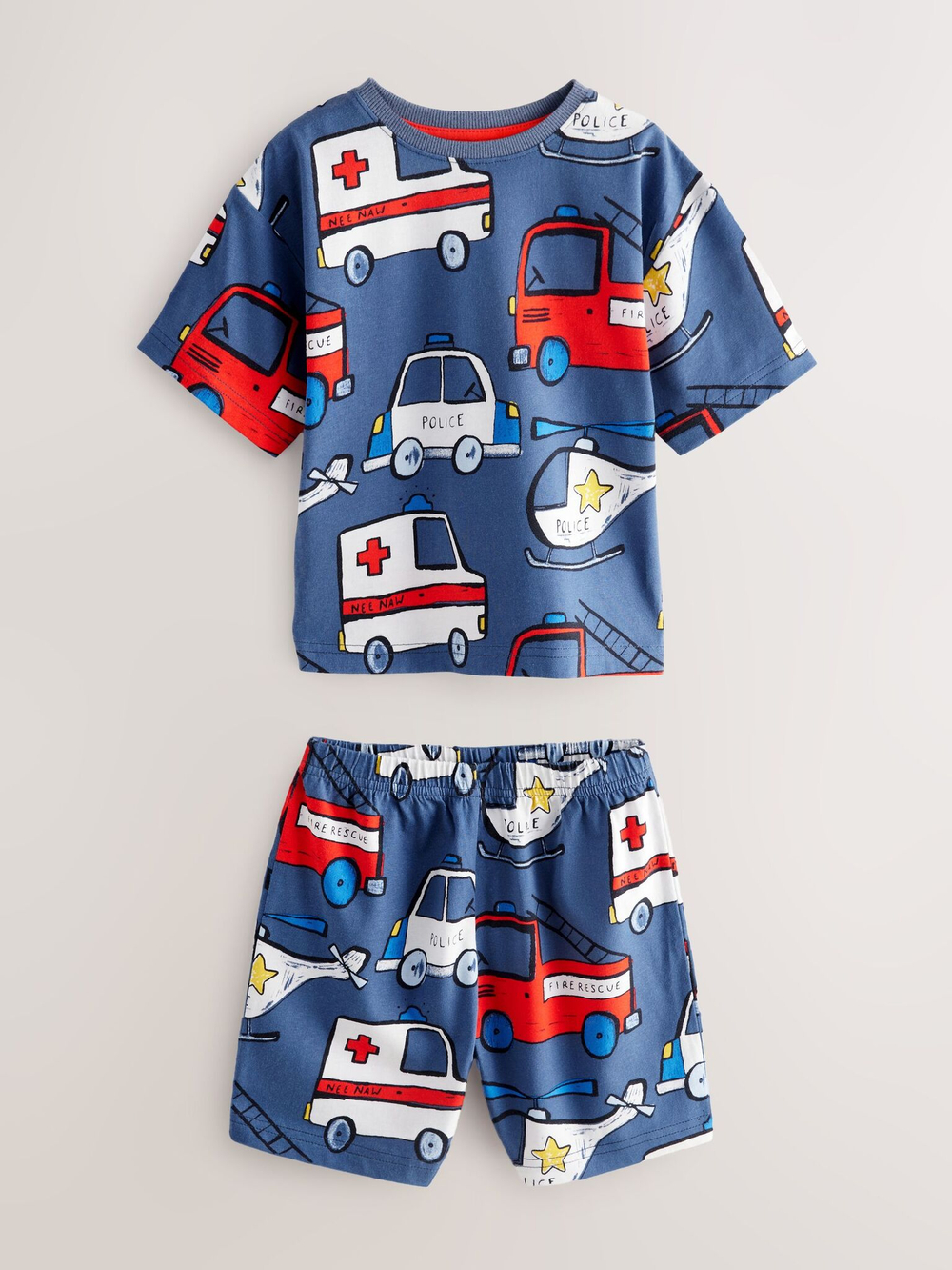 Пижама для мальчика Next AC0-930, 3 шт., Синий, Красный, Белый