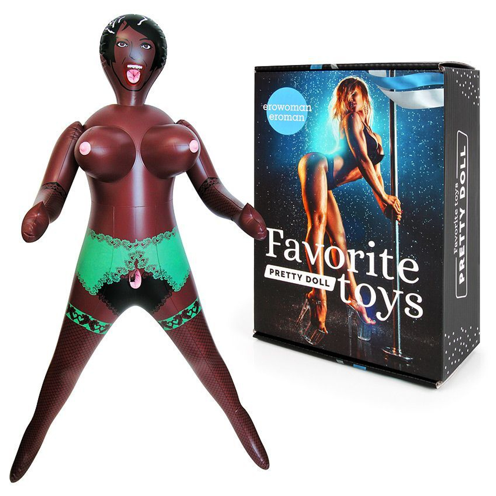 Секс-кукла надувная Erowoman‑Eroman Firun, темнокожая, 155 см