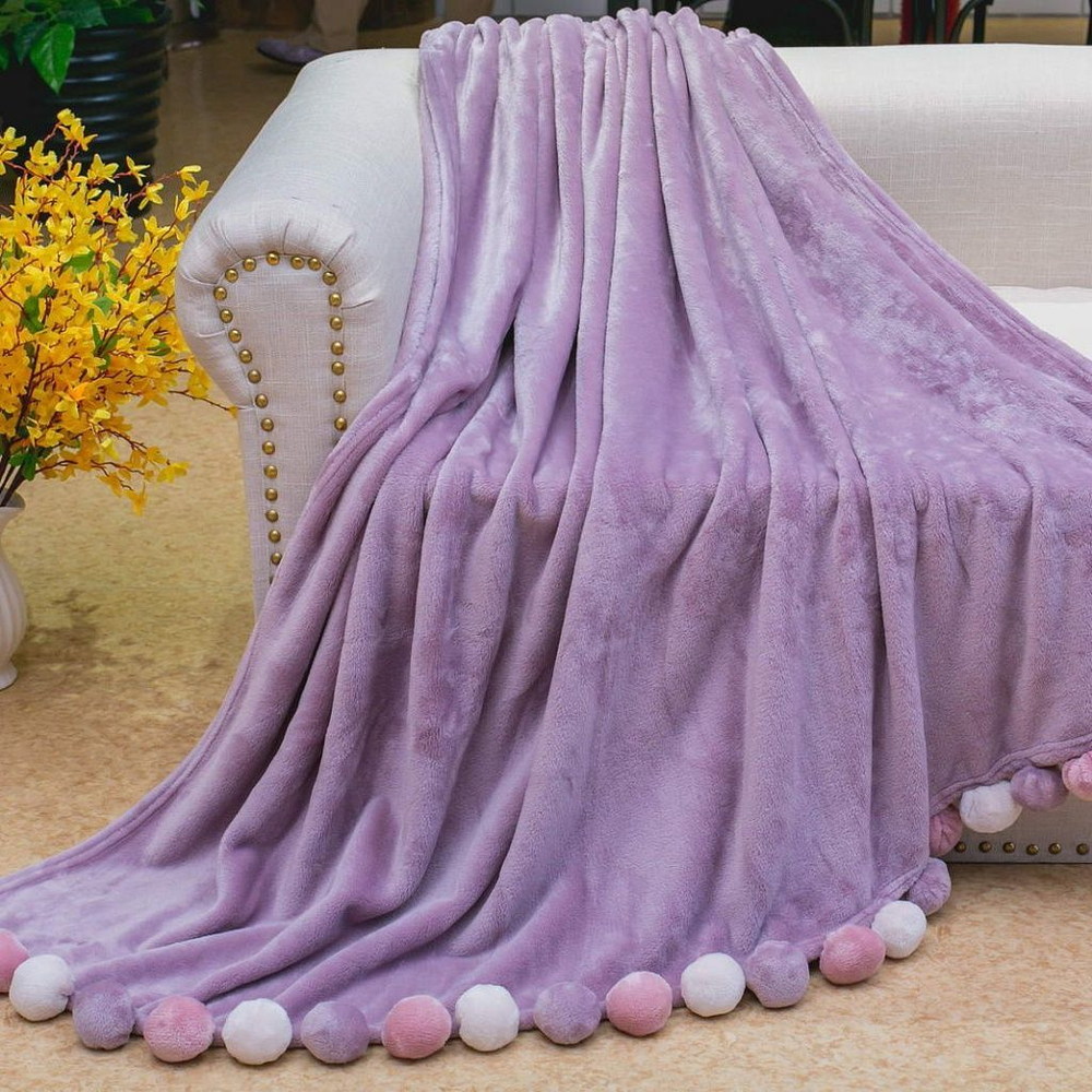 Плед 220x240 Sofi De MarkO Multi-ball фиолетовый