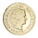 Switzerland, 5 Rappen, 1979 – Libertas Series, AU