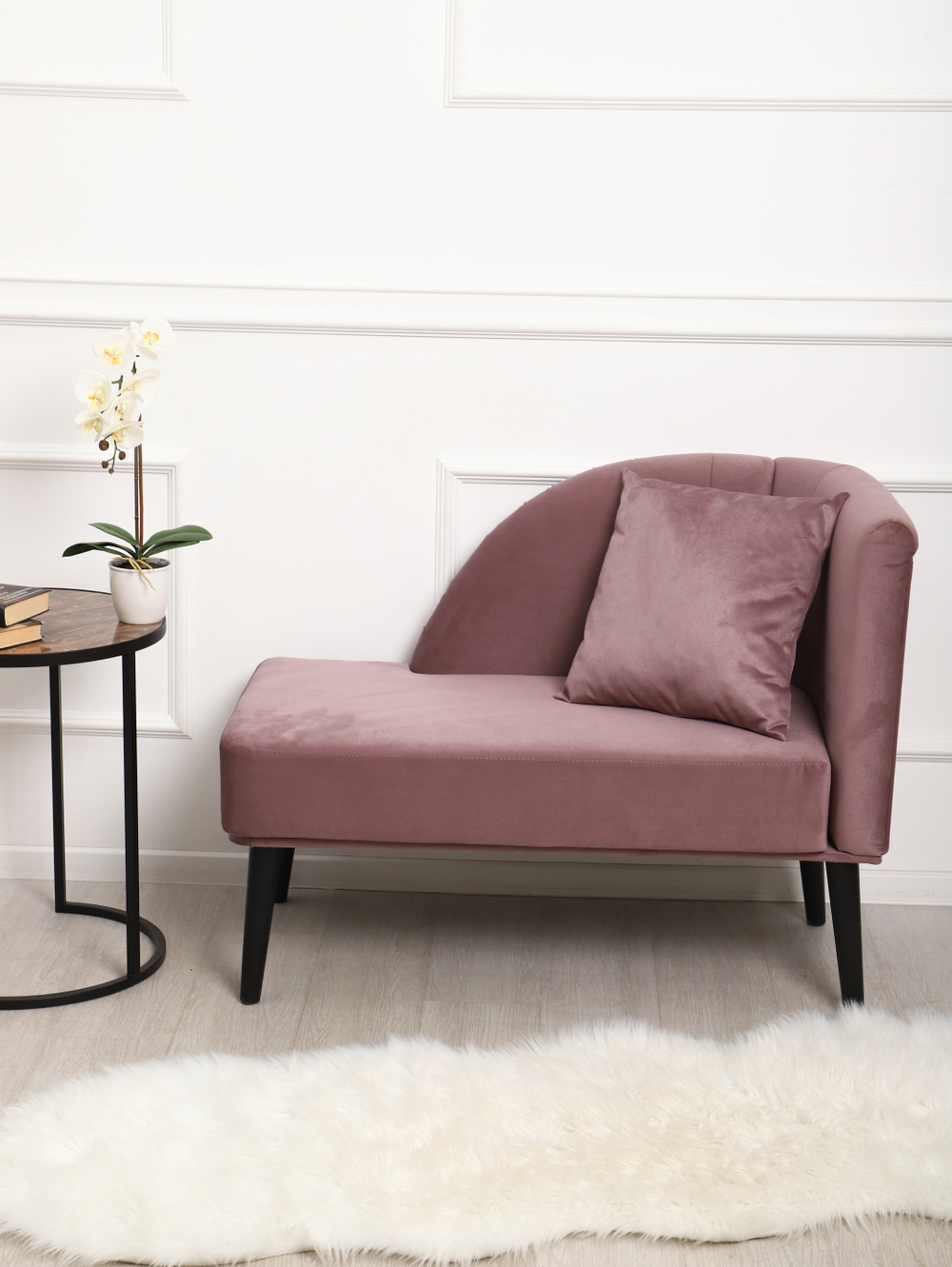 Кушетка Berger лиловый/венге