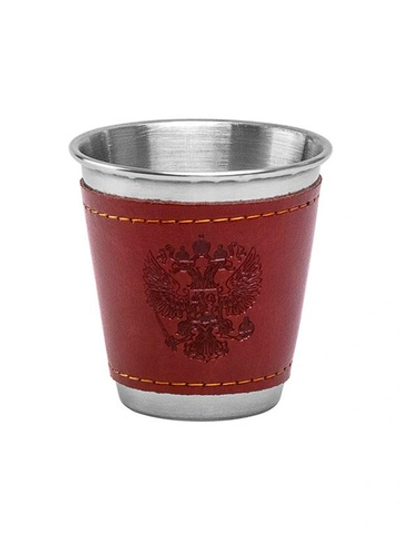 Стопка Helios 60мл (герб в коже) (HS-XB-1A)