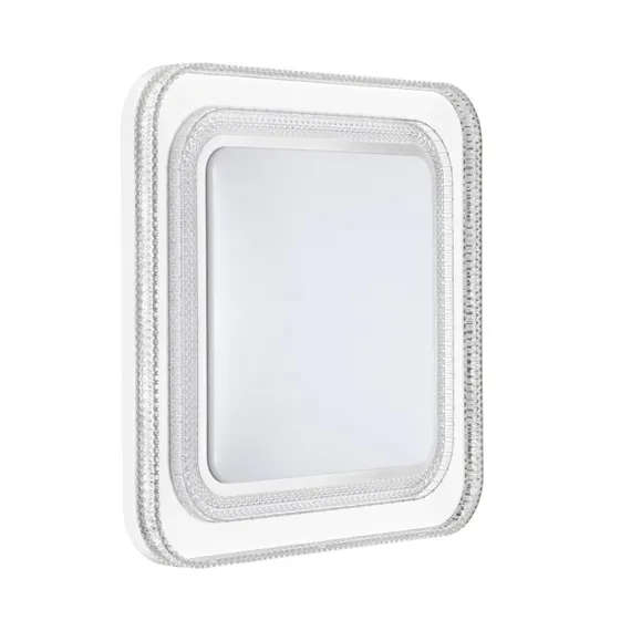 7685/EL MARON SN 181 Светильник пластик/серебристый LED 70Вт 3000-6000K 490х490 IP43 пульт ДУ SUZY SILVER