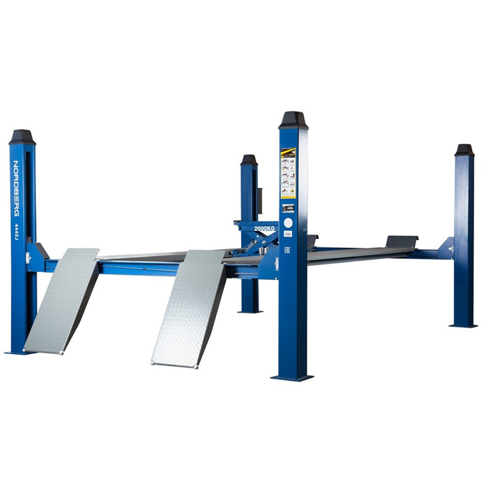 NORDBERG (4445J) Подъемник четырехстоечный, c траверсой, г/п 4.5 тонны, для слесарных работ