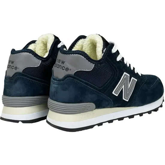 Кроссовки New Balance 574 High Blue (Reflective) с мехом