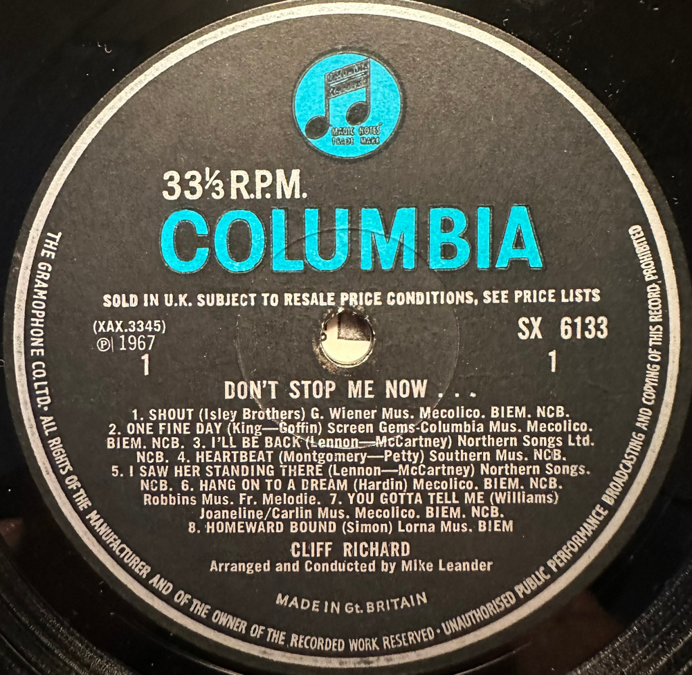 Cliff Richard - Don't Stop Me Now! (Англия 1967г.)