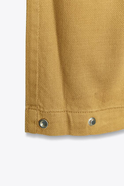 ZARA БРЮКИ-ДЖОГГЕРЫ С ЗАСТЕЖКОЙ НА КНОПКУ СНИЗУ, ГОРЧИЧНЫЙ