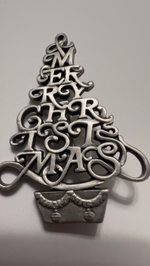 Новогодняя брошь елочка merry christmas