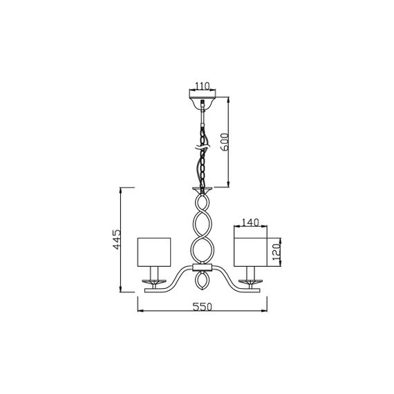 Подвесная люстра Vele Luce Violento VL1613L05