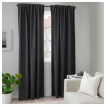 Комплект штор IKEA ANNAKAJSA (АННАКАЙСА), Темно-серый, 145x250 см, 2 шт