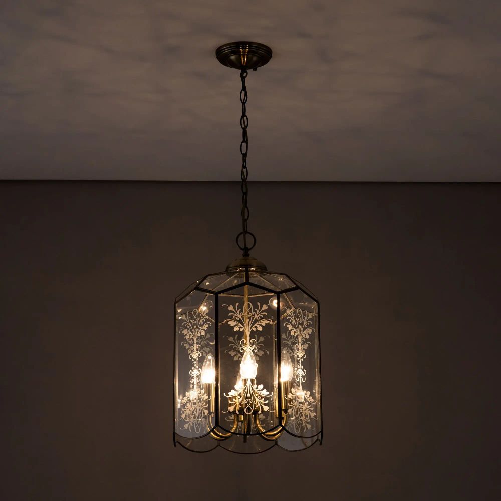 Citilux Витра-2 CL442260 Люстра подвесная витражная Бронза