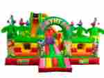 Коммерческий надувной батут "Джунгли" с горкой, 10*6*4.5 м