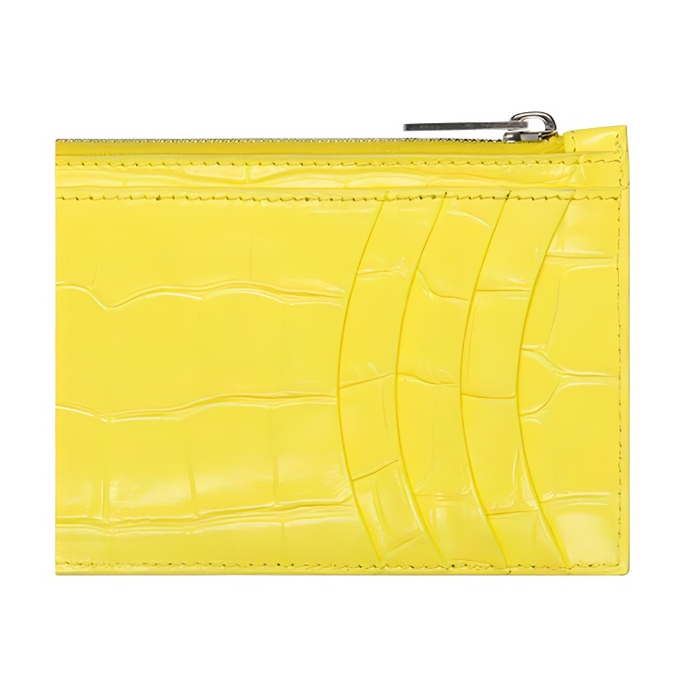 Balenciaga Cow Leather Coin Purse, Card Holder Women"s Yellow