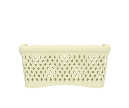 Корзина с крышкой Ромбики АльтПласт (255х190х120мм)