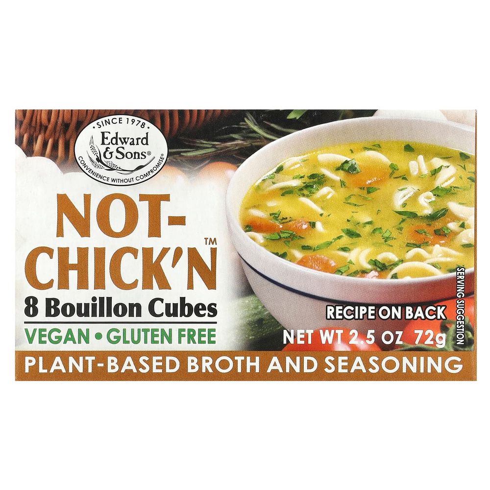 Edward & Sons, Not-Chick'n™, бульонные кубики, 8 шт.