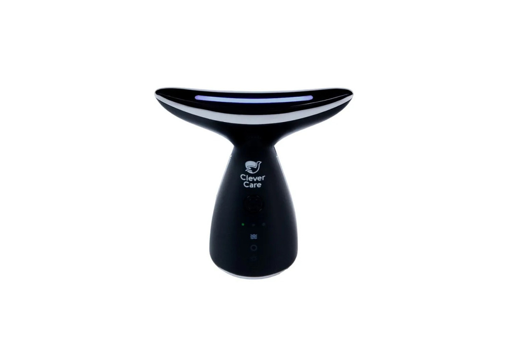 Массажер EMS для шеи и лица CleverCare, цвет черный