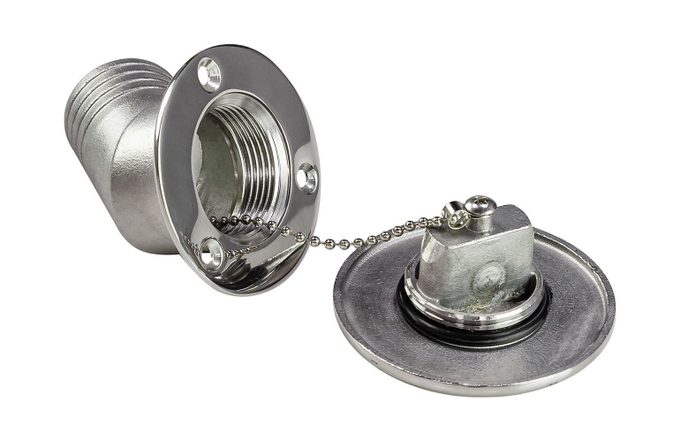 Горловина заливная для воды, угловая, под шланг 38 мм Marine Rocket