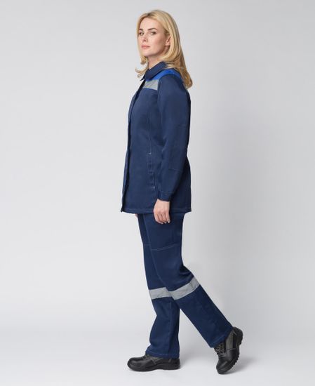 Костюм женский "Весна-2" полукомбинезон (т.синий/василек)