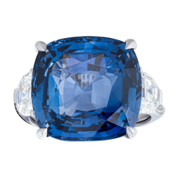 Кольцо с сапфиром и бриллиантами, R0020-42/1