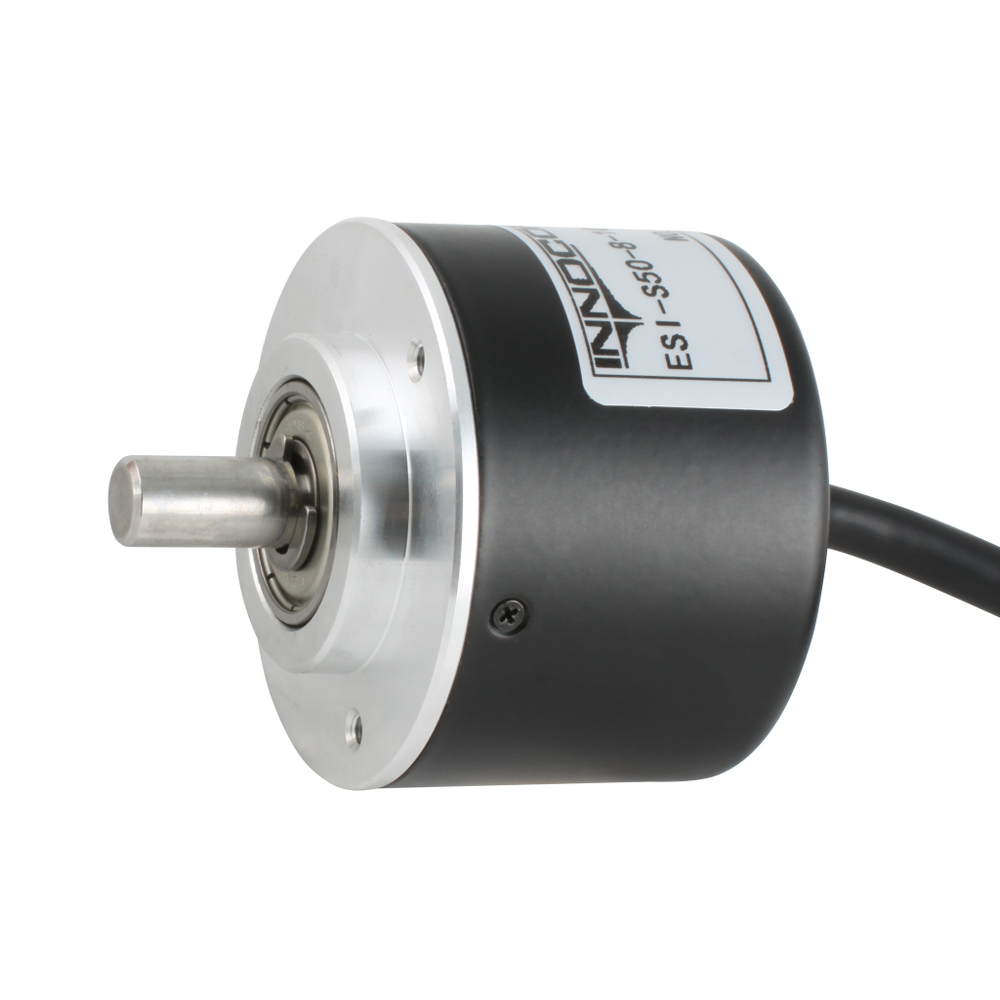 Инкрементальный энкодер INNOCONT D=40мм, выступающий вал 8мм, 2500 имп/об, 5VDC, выход TTL, IP54, -20…+80°C, радиальный кабель 2м