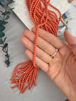 Жемчуг Premium, 4 мм, нить 40 см, Кирпичный